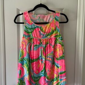Lilly Pulitzer Pink and Green Floral Tunic